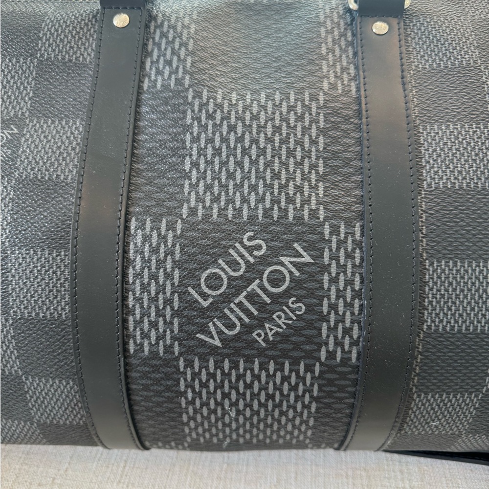 Louis Vuitton Keepall Bandouliere Duffle 55 Black Canvas - Picture 3 of 6